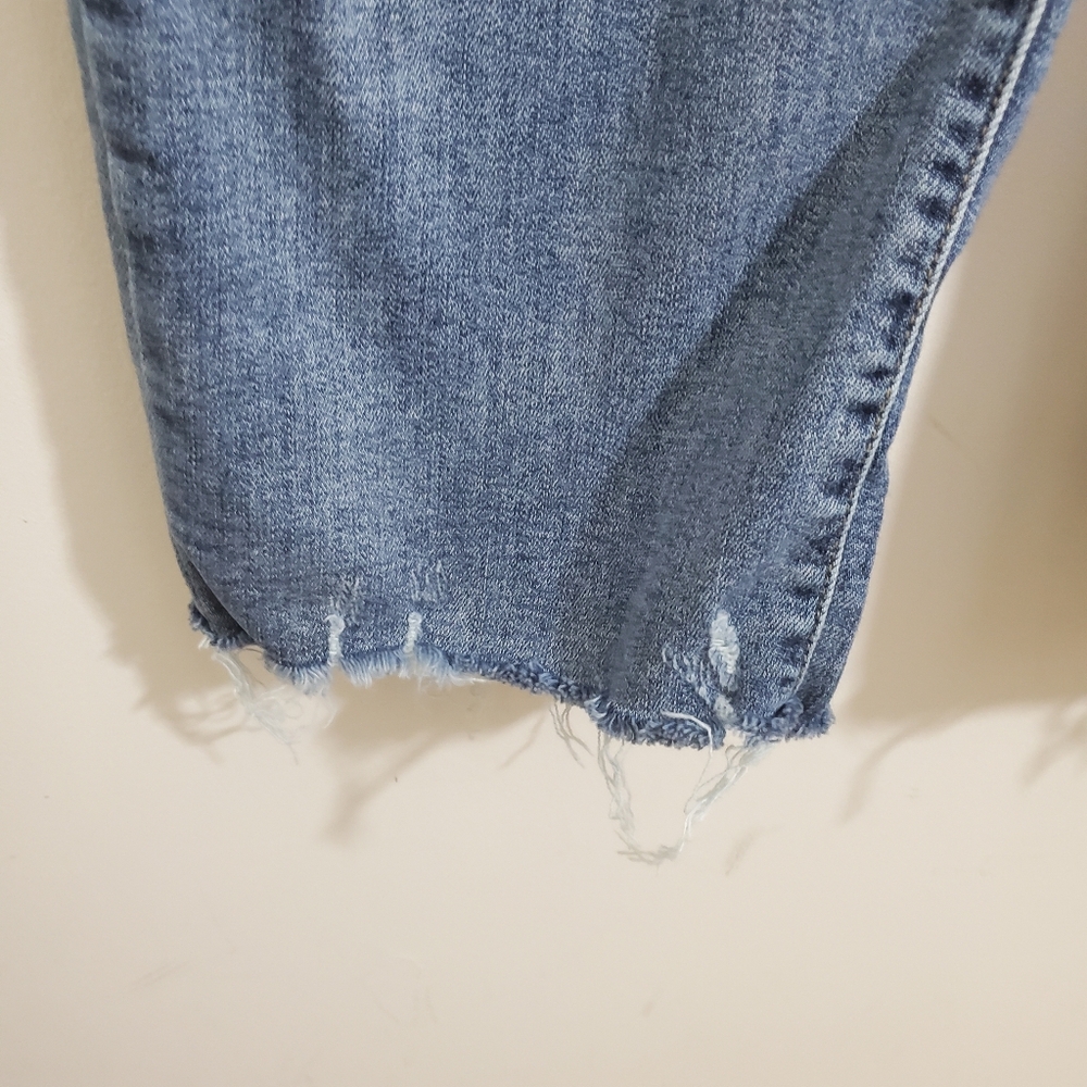 Judy Blue Jeans Wide Leg Cropped Distressed Size 31 Boho Casual Denim - Picture 2 of 11